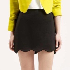 TOPSHOP Scalloped Mini Skirt